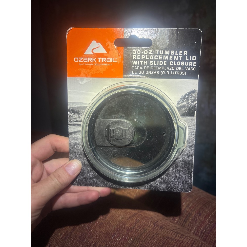 Ozark Trail 30 oz Tumbler Replacement Lid with Slide Closure Clear Black 83-670